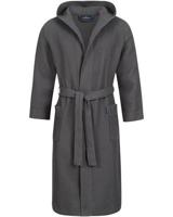 Morgenstern Morgenstern badjas Andrea wafelstof met Capuchon 120cm Antraciet XL - thumbnail