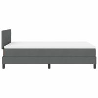 Boxspringbed met matras Donkergrijs 120 x 190 cm Stof - thumbnail