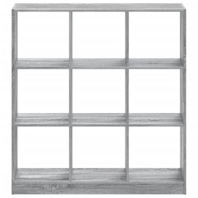 Boekenkast 102x32x108 cm bewerkt hout grijs sonoma eikenkleurig