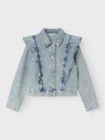Name it zomer spijkerjas meisjes - licht blauw bleached denim - Nkflana - thumbnail