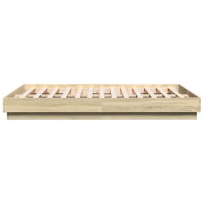 Bedframe met LED-verlichting sonoma eikenkleurig 160x200 cm