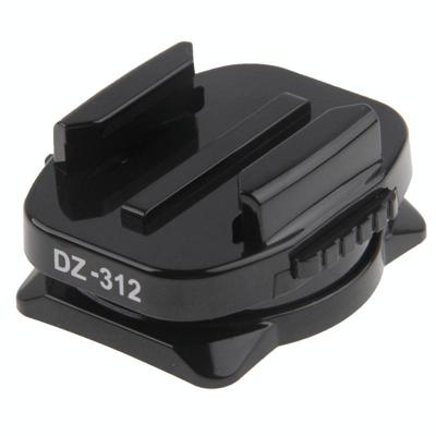 Dazzne DZ-312 2 x 360 graden draaibare gebogen mounts & 3M VHB Dubbelzijdige lijmpads voor GoPro HERO4 /3+ /3 /2 en HD Hero(Zwart)