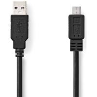Nedis USB-Kabel | USB-A Male naar USB Micro-B Male | 480 Mbps | 3 m | 1 stuks - CCGB60500BK30 CCGB60500BK30 - thumbnail