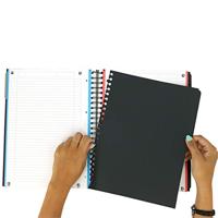 Collegeblok Oxford Office Essentials Europeanbook A4+ 4-gaats 120 vel assorti | 5 stuks - thumbnail