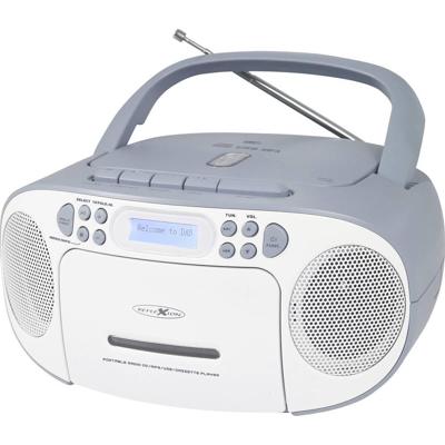Reflexion Tragbarer Radiorecorder Radio/CD-speler DAB+, VHF (FM), DAB AUX, CD, Cassette, USB Wit, Blauw
