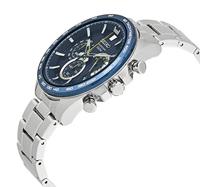 Seiko Herenhorloge SSB301P1 Chronograaf Tachymeter staal zilverkleurig-blauw 44 mm - thumbnail