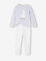 Pyjama fluweel / velours voor meisjes Konijn hemelsblauw - thumbnail