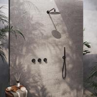 Hotbath Archie Complete Doucheset - inbouw - thermostatisch - 2 stopkranen - geborsteld gunmetal PVD IBS33BGP - thumbnail