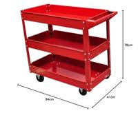 Gereedschapswagen 100 kg rood - thumbnail