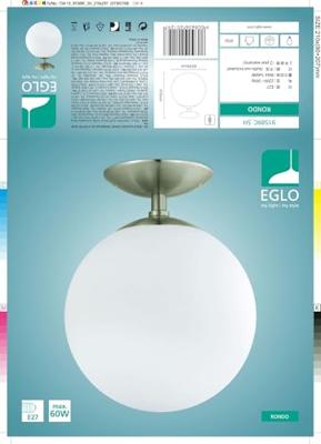 Eglo PlafondlampRondo rvs - 91589