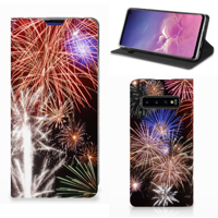 Samsung Galaxy S10 Hippe | Standcase | Vuurwerk - thumbnail