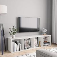 Boekenkast/tv-meubel 143x30x36 cm wit - thumbnail