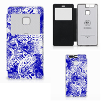 Book Cover Huawei P9 Angel Skull Blauw - thumbnail