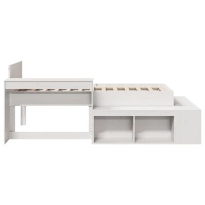 Bedframe zonder matras massief grenenhout wit 80x200 cm