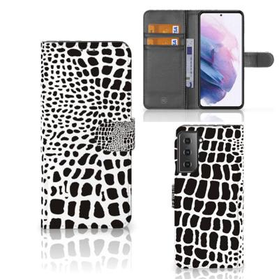 Samsung Galaxy S21 Plus | Telefoonhoesje | Met pasjeshouder | Slangenprint Samsung Galaxy S21 Plus | Telefoonhoesje | Met pasjeshouder | Slangenprint