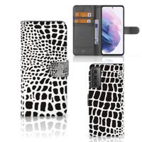 Samsung Galaxy S21 Plus | Telefoonhoesje | Met pasjeshouder | Slangenprint - thumbnail