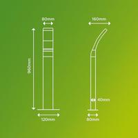 Splay Post Anthracite 12W 27K HV verlichting Philips - Philips - thumbnail