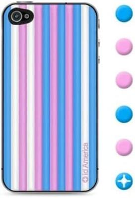 id America Cushi Stripe Soft Foam Pad voor iPhone 4/4S - 1 verpakking, Candy Blue.