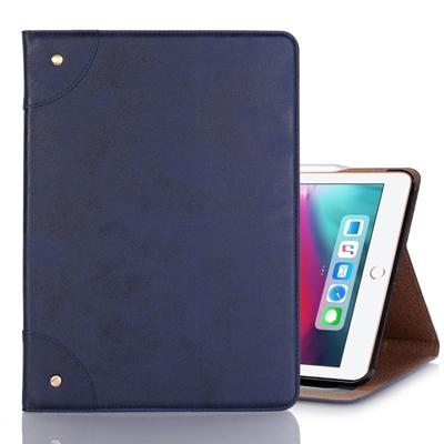 Retro boek stijl horizontale Flip PU lederen case voor iPad Pro 12 9 inch (2018) met houder & kaartsleuven & portemonnee (marineblauw) Retro boek stijl horizontale Flip PU lederen case voor iPad Pro 12 9 inch (2018) met houder & kaartsleuven & portemonnee (marineblauw)