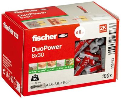 Fischer DuoPower Nylonplug 6x30mm VE=100 - 535453 - thumbnail