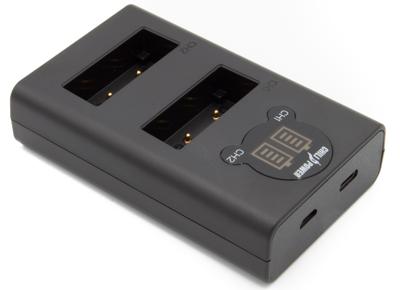 ChiliPower Olympus BLS-5 dubbellader voor 2 camera accu's (tegelijk)