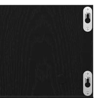 Wandplank met plank Zwart eiken 100 x 18 x 18 cm Bewerkt hout - thumbnail