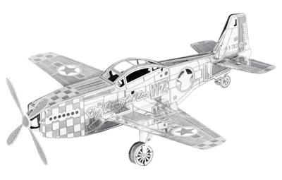 Eureka Metal earth mustang p-51 Eureka Metal earth mustang p-51