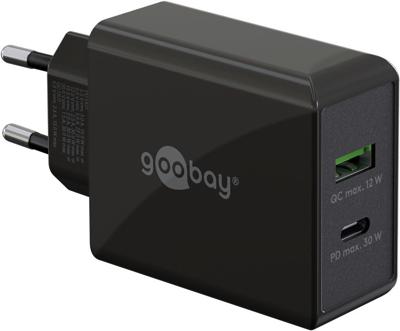 goobay Dual USB-C PD (Power Delivery) Fast Charger (30 W) oplader