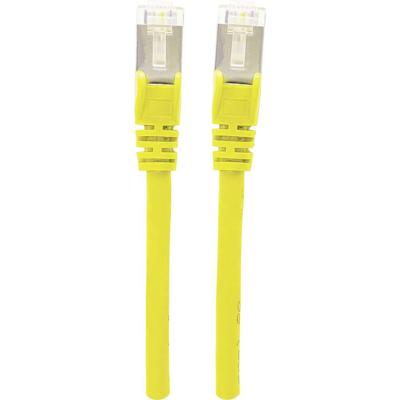Intellinet 740746 RJ45 Netwerkkabel, patchkabel CAT 6A S/FTP 10.00 m Geel Folie afscherming, Afscherming gevlochten, Afgeschermd, Halogeenvrij 1 stuk(s)