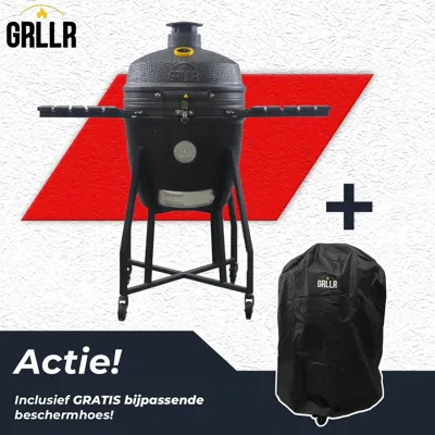 GRLLR Ember Classic 22 Charocal Black Kamado BBQ Mat Zwart GRLLR Ember Classic 22 Charocal Black Kamado BBQ Mat Zwart