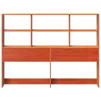 Hoofdbord met opbergruimte 140 cm massief grenenhout wasbruin - thumbnail