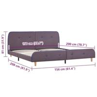 Bedframe zonder matras stof taupe 150x200 cm - thumbnail