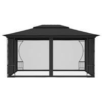 Prieel met netten 300x400x265 cm antracietkleurig - thumbnail