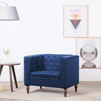 vidaXL Fauteuil fluweel blauw - thumbnail