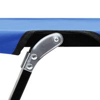 Ligbed 2-persoons inklapbaar staal blauw - thumbnail