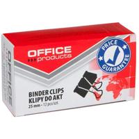 OFFICE products foldbackclip, zwart, 25 mm, doos van 12 stuks - thumbnail