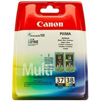 Canon PG-37/CL-38 Origineel Zwart, Cyaan, Magenta, Geel 2 stuk(s) - thumbnail