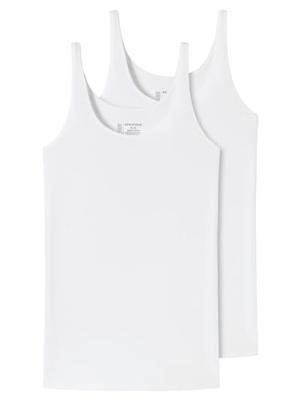 2-Pack dames hemden - Organic 95/5 - Basics - Biologisch katoenen vrouwen hemdjes - Onderhemd met brede bandjes