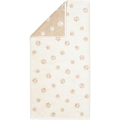 Cawö Cawo We love Dogs gemustert 6247 Gastendoekje 30x50 natur/beige