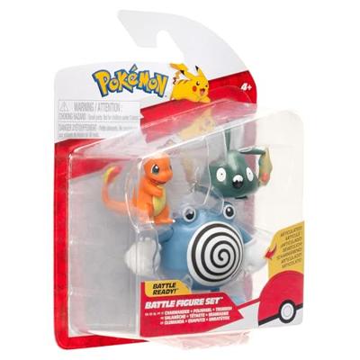Pokemon Battle Figure Pack - Charmander, Poliwhirl & Trubbish