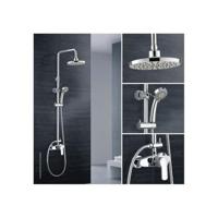 ROUSSEAU Douchekolom met chromen mechanische mengkraan Shenti - thumbnail