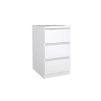 Nachtkastje Naia - 3 lades - hoogglans wit - Leen Bakker - thumbnail