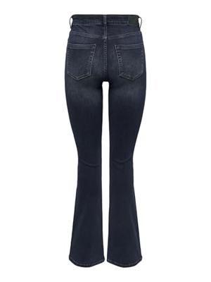 Only Onlblush Mid Flared Dnm Rea409 Noos 15233833 Flare Blue Black Denim