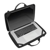 Rivacase Harde beschermhoes voor laptops van 11,6 tot 15,3 inch, waterafstotende notebooktas compatibel met MacBook Air 13/14/15, aktetas voor laptops, dames en heren, zwart, zwart, 15,6 Zoll - thumbnail