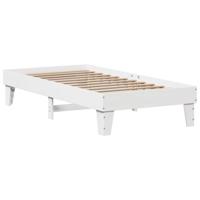 Bedframe zonder matras massief grenenhout wit 90x200 cm - thumbnail