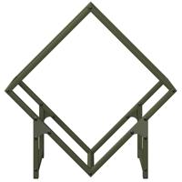 Brandhoutrek 50x25x50 cm koudgewalst staal olijfgroen - thumbnail