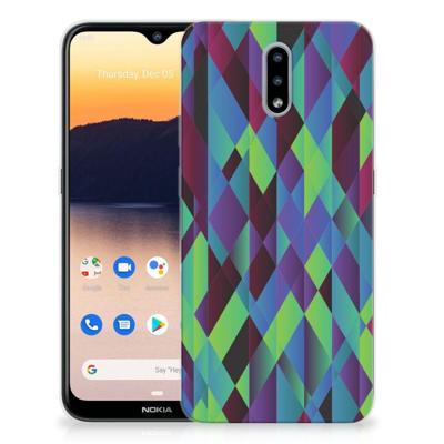 Nokia 2.3 | TPU Hoesje | Abstract Green Blue Nokia 2.3 | TPU Hoesje | Abstract Green Blue