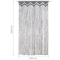 Gordijn macram 140x240 cm katoen antraciet - thumbnail