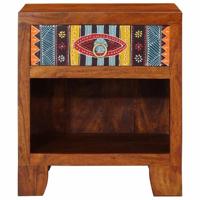Nachtkastje 40x35x45 cm massief acaciahout - thumbnail