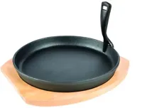 Grill guru cast iron cooking plate & holder xl - thumbnail